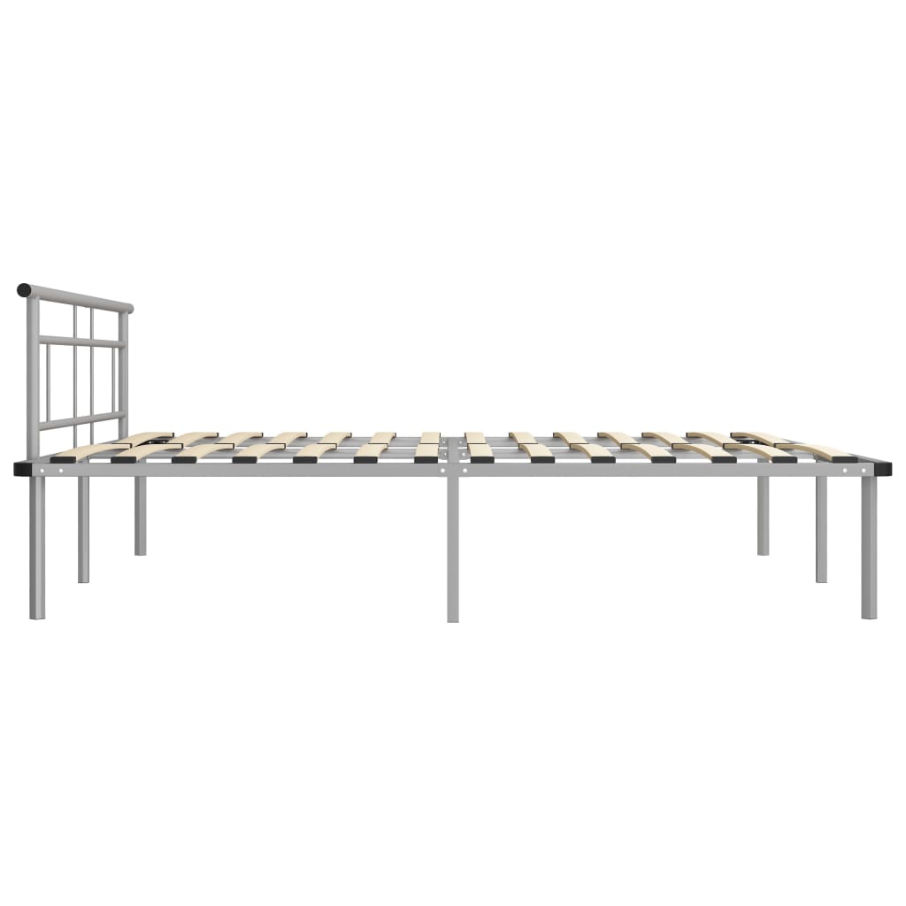 Cadru de pat, gri, 180x200 cm, metal GartenMobel Dekor