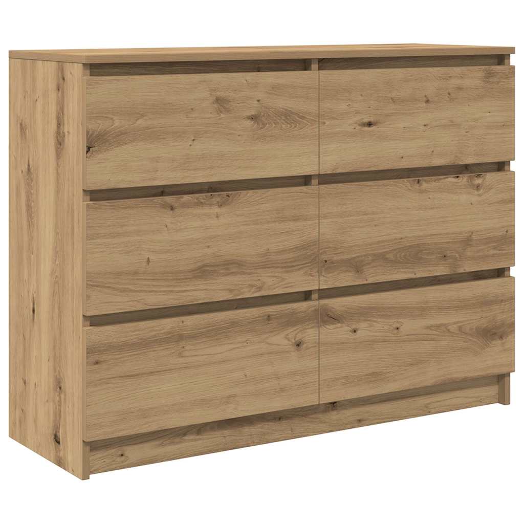 Bufetă Stejar Artisan 100x35x76 cm Lemn prelucrat GartenMobel Dekor