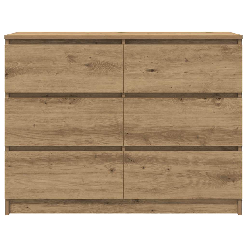 Bufetă Stejar Artisan 100x35x76 cm Lemn prelucrat GartenMobel Dekor