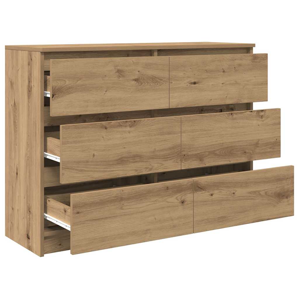 Bufetă Stejar Artisan 100x35x76 cm Lemn prelucrat GartenMobel Dekor