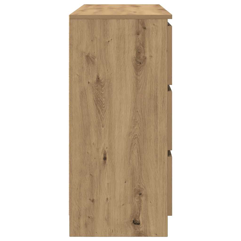 Bufetă Stejar Artisan 100x35x76 cm Lemn prelucrat GartenMobel Dekor