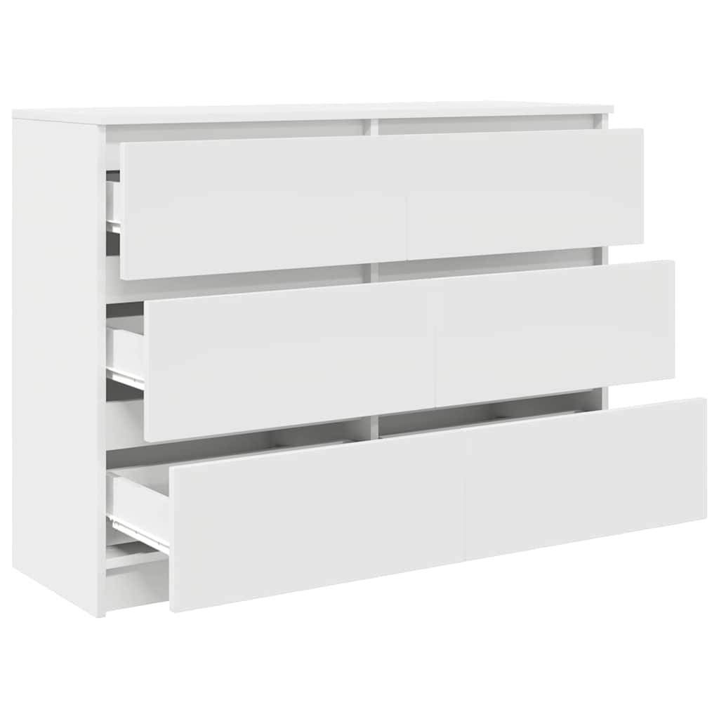 Bufetă albă 100x35x76 cm din lemn prelucrat GartenMobel Dekor