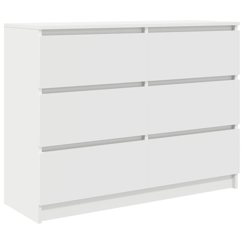 Bufetă albă 100x35x76 cm din lemn prelucrat GartenMobel Dekor