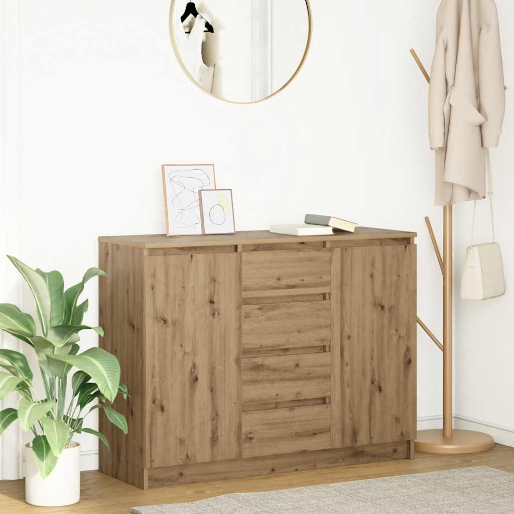 Bufetă cu sertare Stejar Artisan 100,5x35x76 cm Lemn prelucrat GartenMobel Dekor