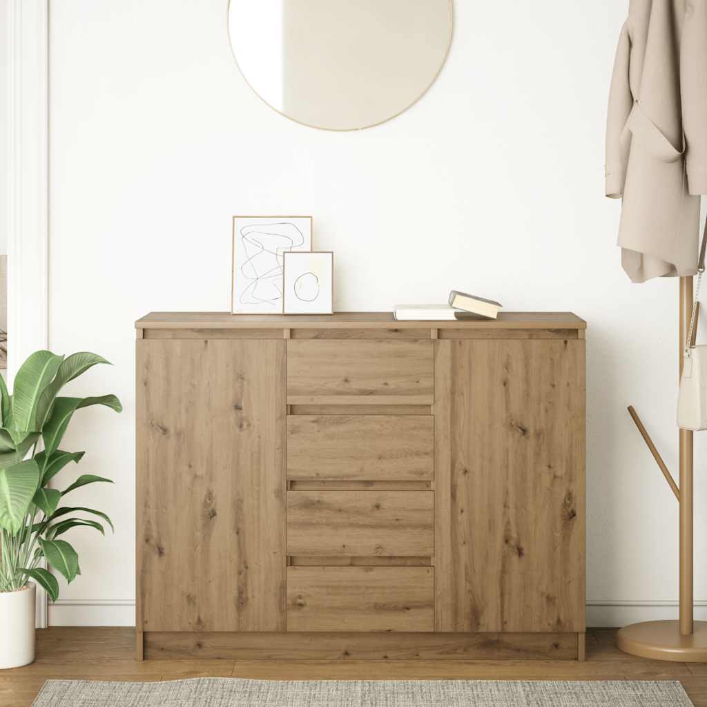 Bufetă cu sertare Stejar Artisan 100,5x35x76 cm Lemn prelucrat GartenMobel Dekor
