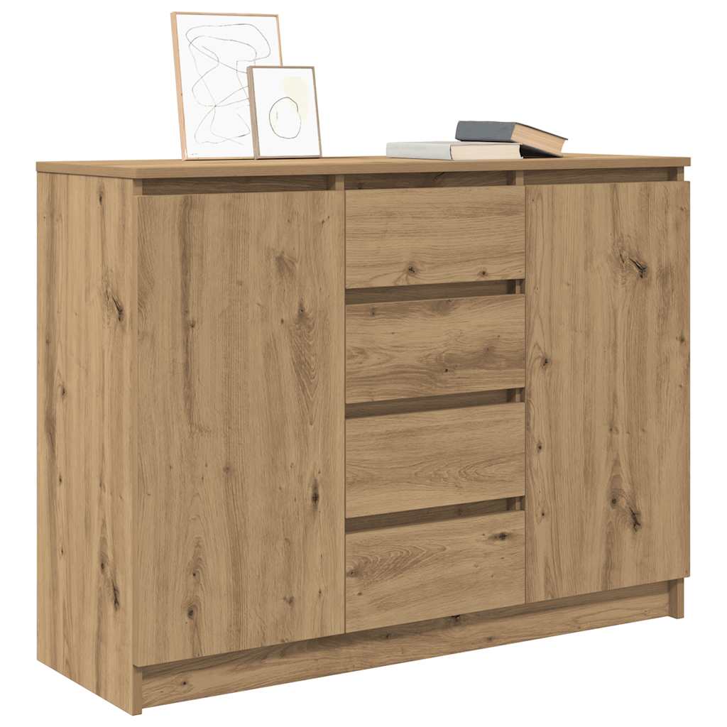 Bufetă cu sertare Stejar Artisan 100,5x35x76 cm Lemn prelucrat GartenMobel Dekor