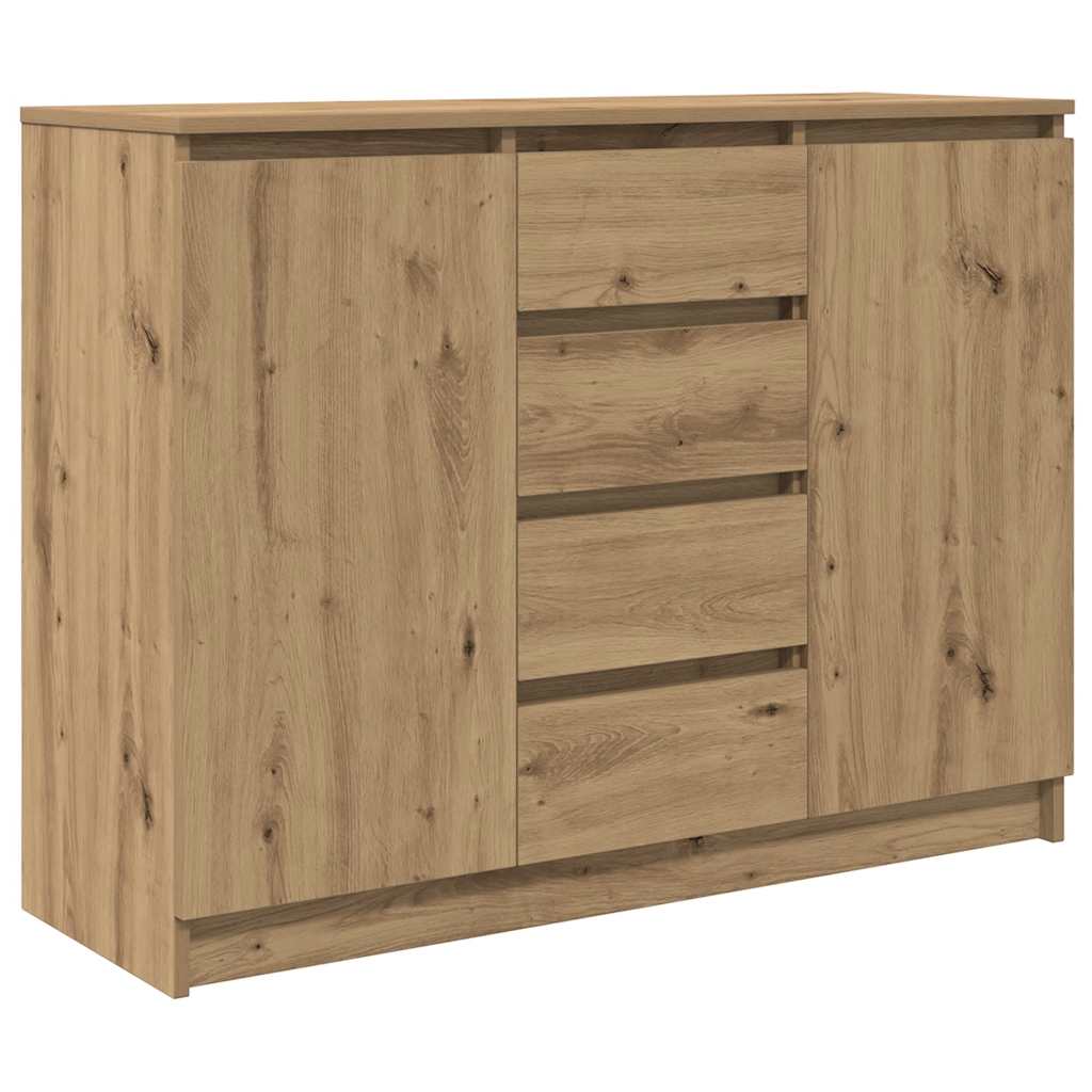 Bufetă cu sertare Stejar Artisan 100,5x35x76 cm Lemn prelucrat GartenMobel Dekor