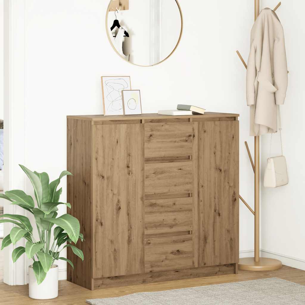 Bufetă cu sertare Stejar Artisan 100,5x35x98,5cm Lemn prelucrat GartenMobel Dekor