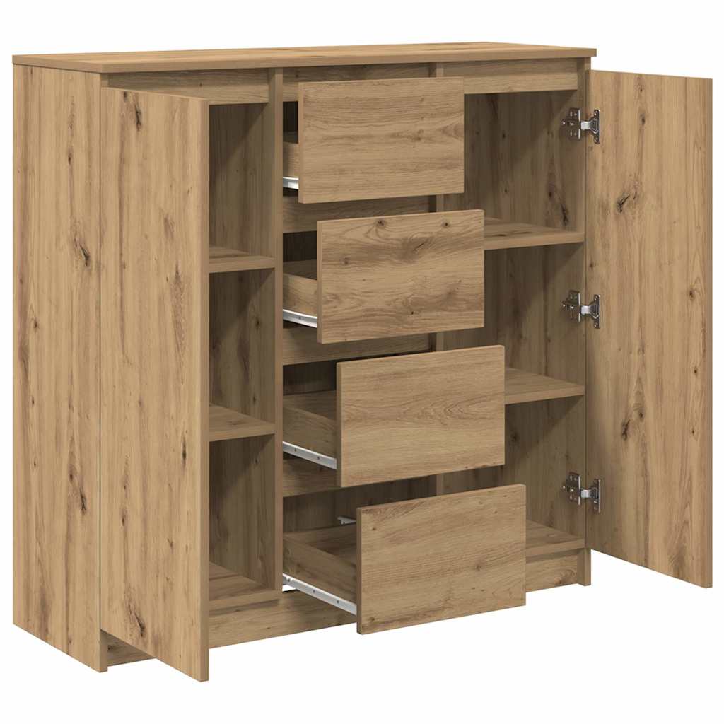 Bufetă cu sertare Stejar Artisan 100,5x35x98,5cm Lemn prelucrat GartenMobel Dekor