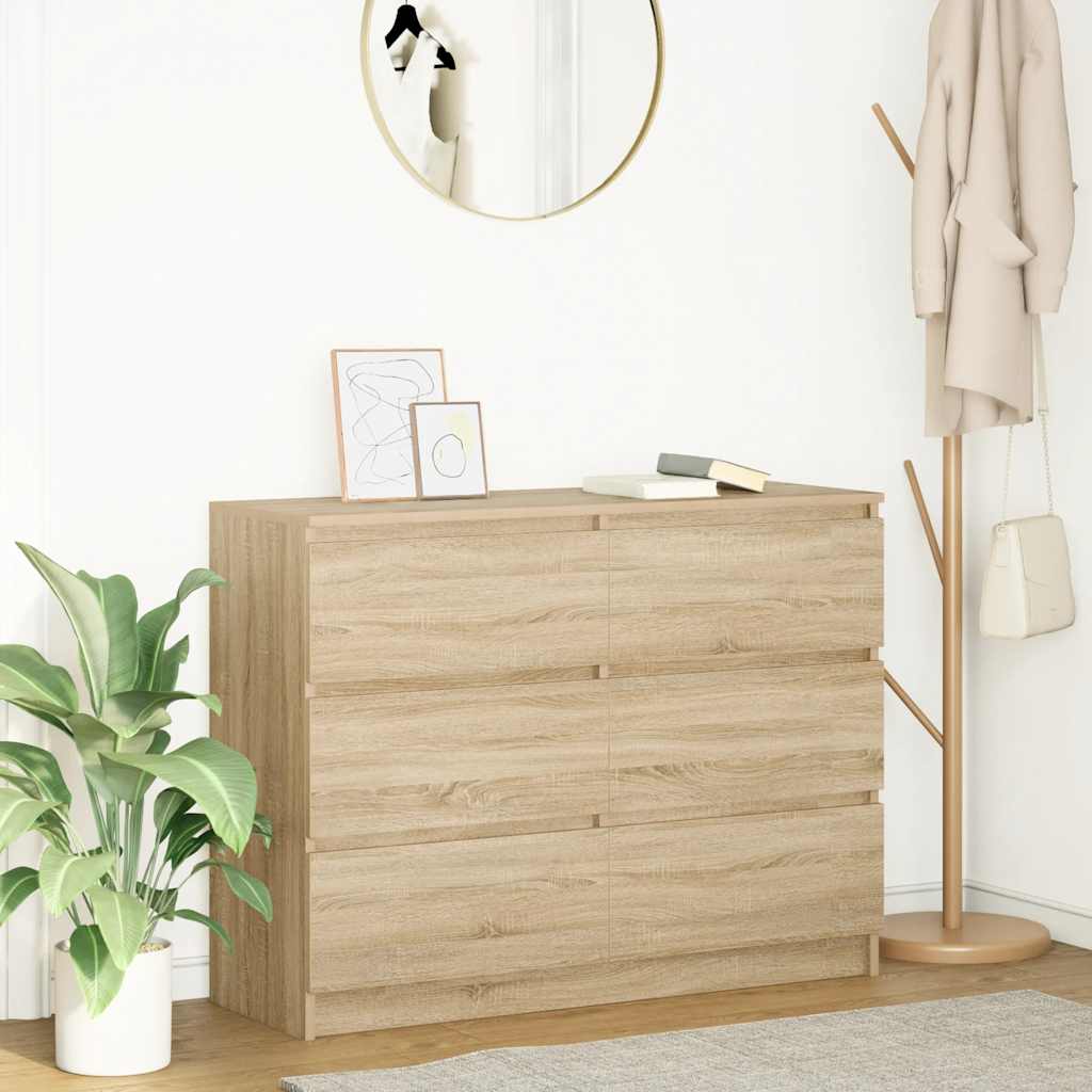 Servantă, stejar sonoma, 100x35x76 cm, lemn prelucrat GartenMobel Dekor