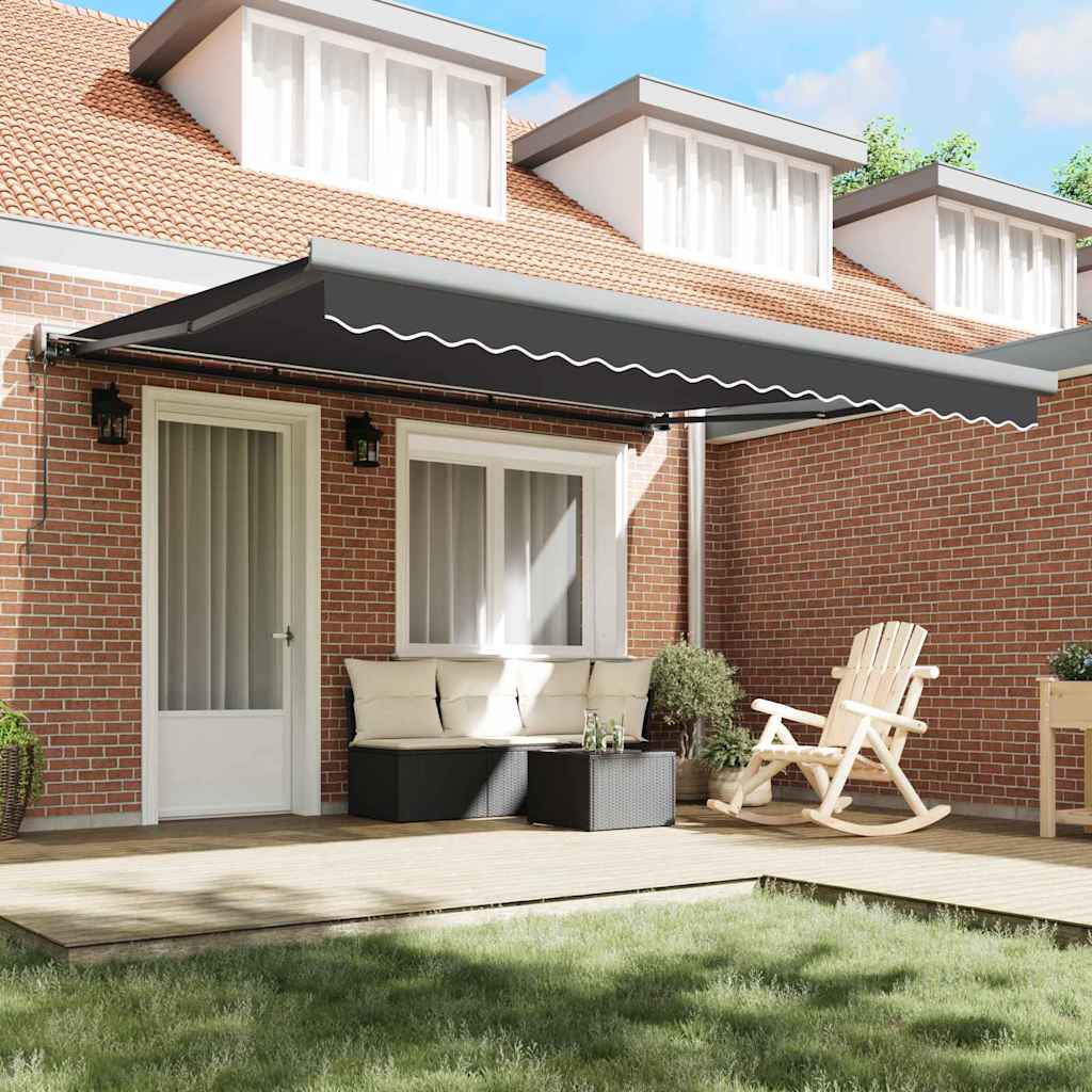 Cortina Retractabilă Manual Antracit 400 × 300 cm GartenMobel Dekor