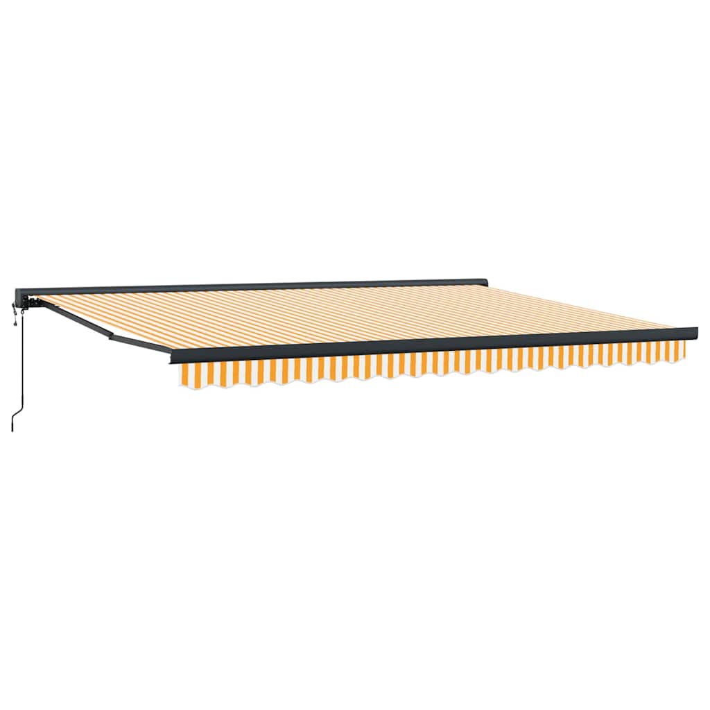 Cortina Retractabilă Manual portocaliu și alb 450 × 300 cm GartenMobel Dekor