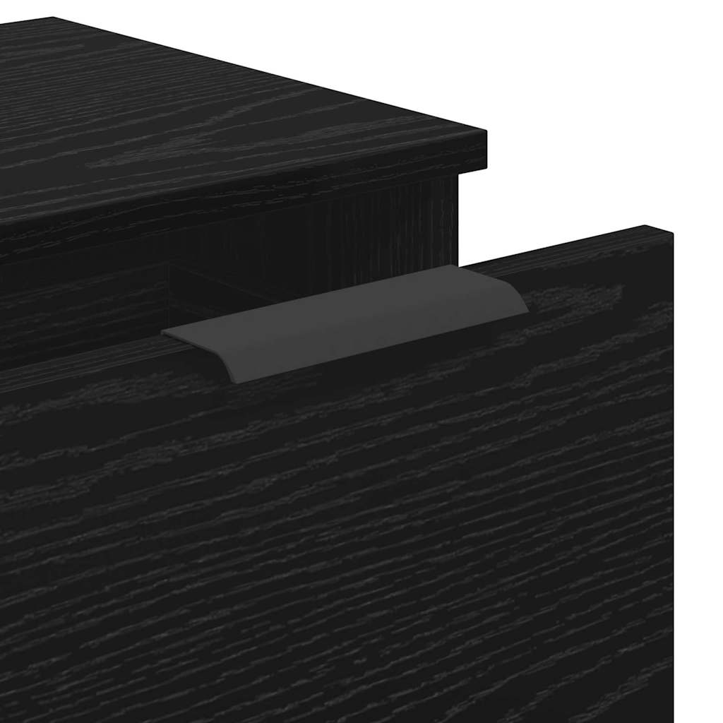 Bufet 3 pcs Stejar negru 121 x 30 x 70 cm Lemn compozit GartenMobel Dekor