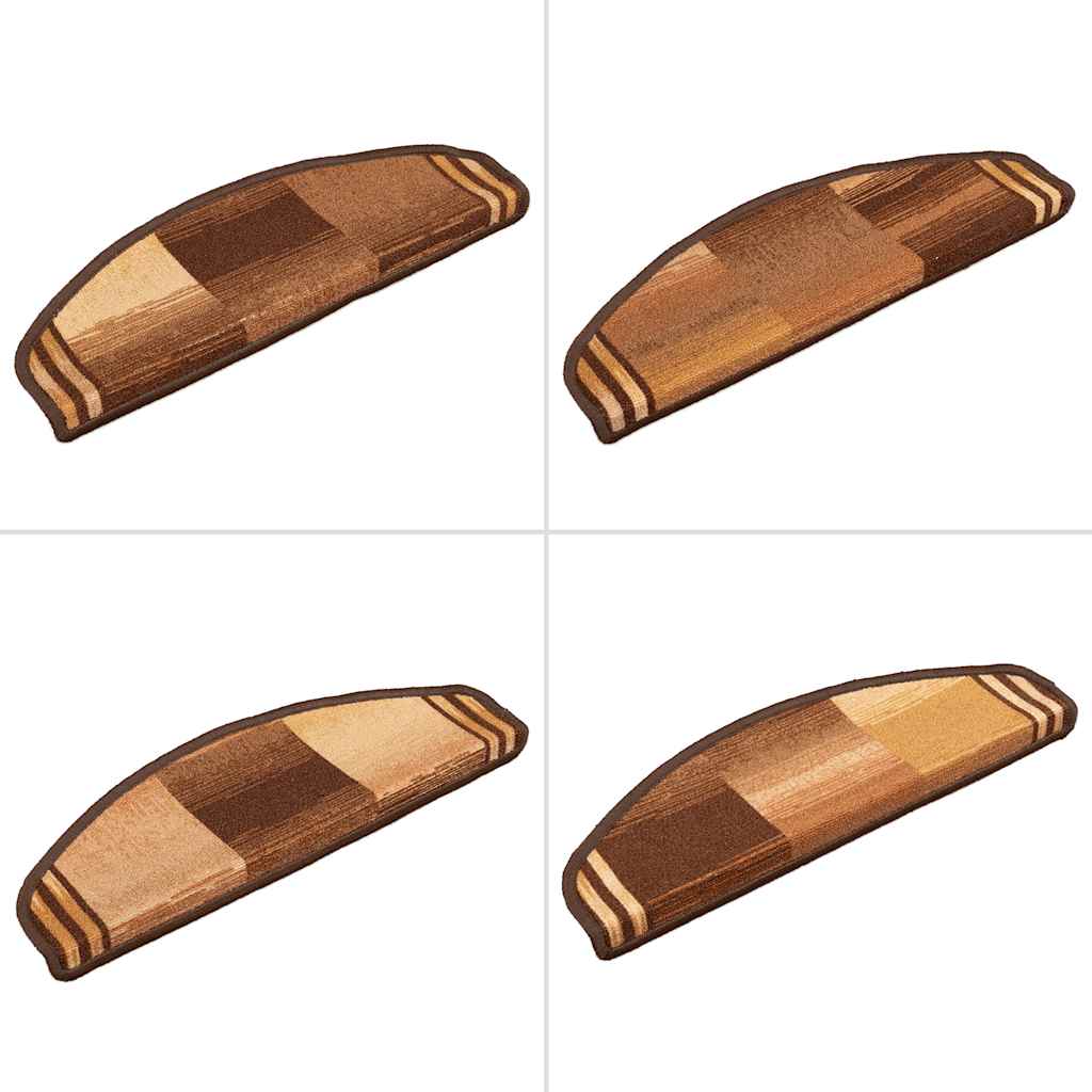 Covorașe pentru scări autoadezive, 5 buc., maro, 65x21x4 cm GartenMobel Dekor
