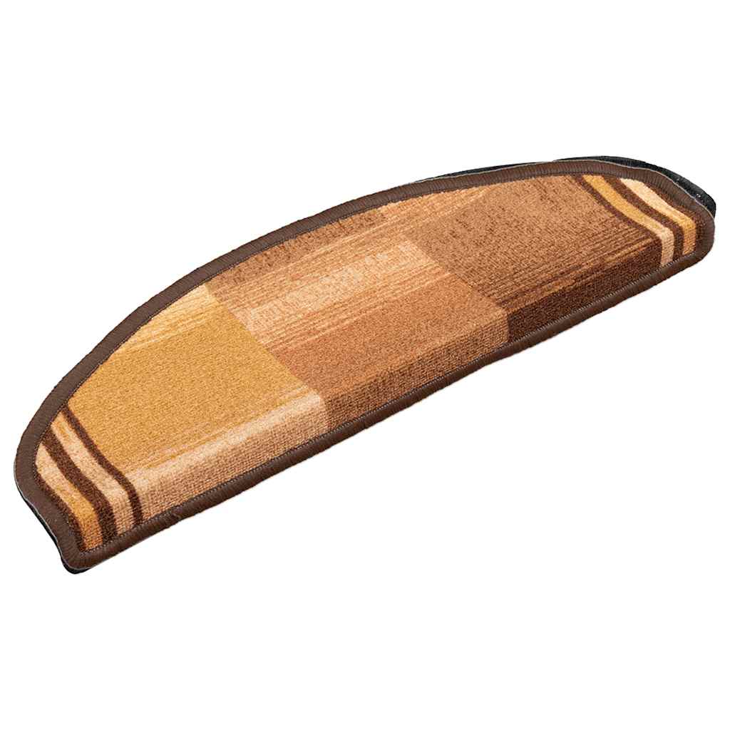 Covorașe pentru scări autoadezive, 5 buc., maro, 65x21x4 cm GartenMobel Dekor
