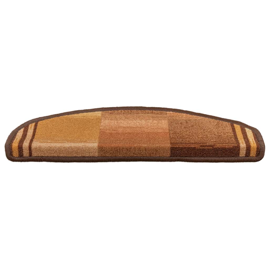 Covorașe pentru scări autoadezive, 5 buc., maro, 65x21x4 cm GartenMobel Dekor