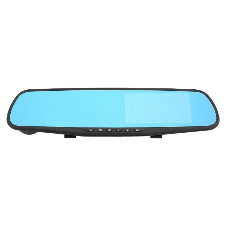 Camera auto DVR duala, fixare oglinda, FullHD 1080P, inregistrare fata si spate, display 3.5