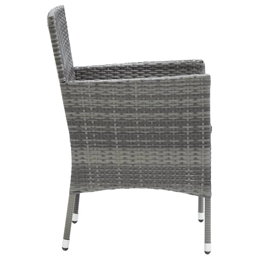Set mobilier de grădină cu perne, 7 piese, gri, poliratan GartenMobel Dekor