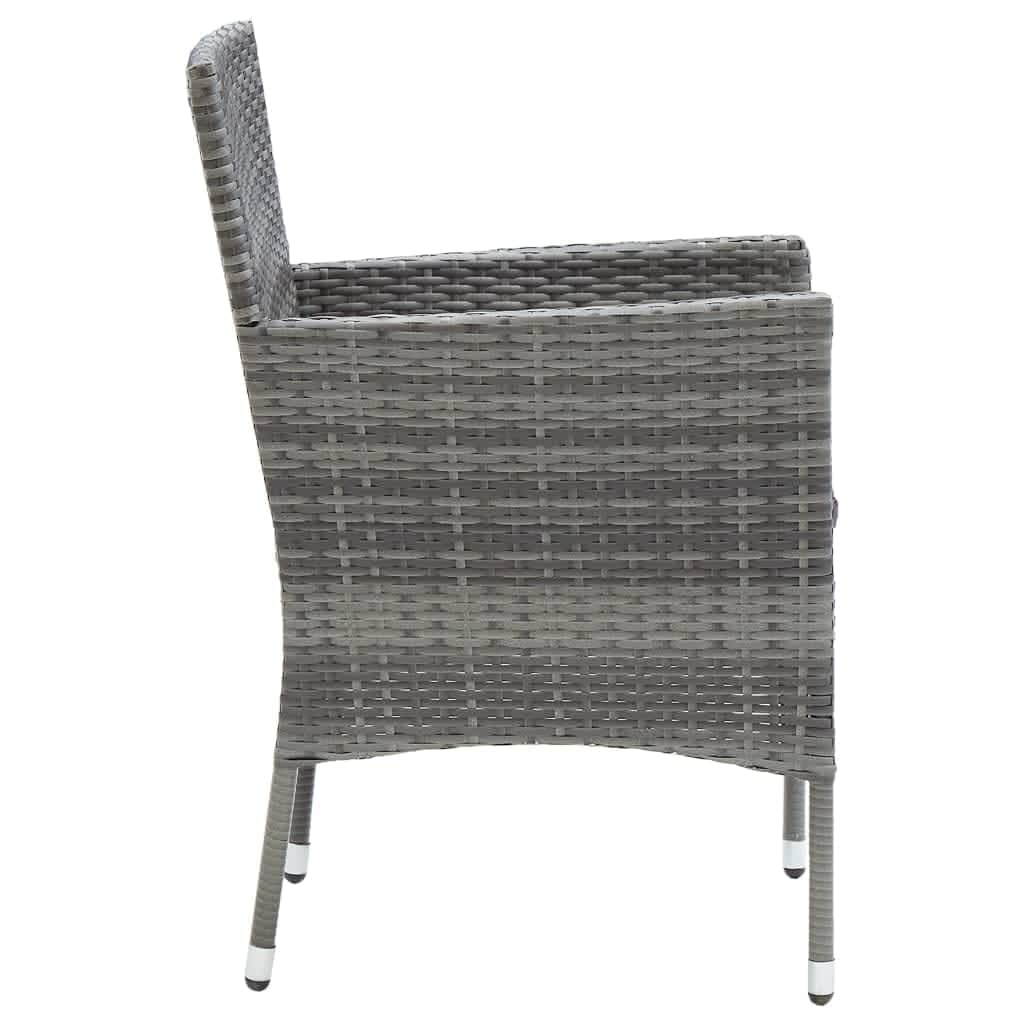 Set mobilier de grădină cu perne, 9 piese, gri, poliratan GartenMobel Dekor