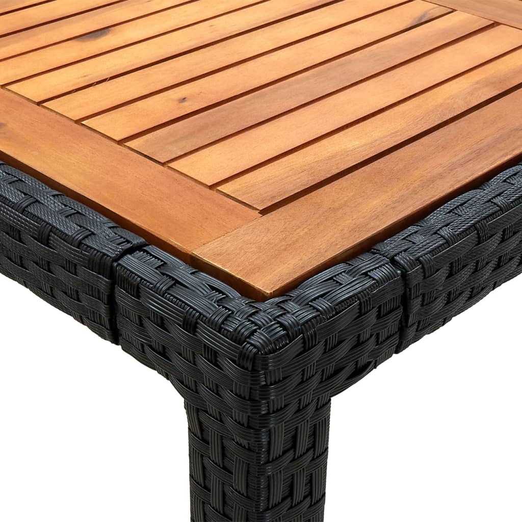 Set mobilier de grădină cu perne, 9 piese, negru, poliratan GartenMobel Dekor