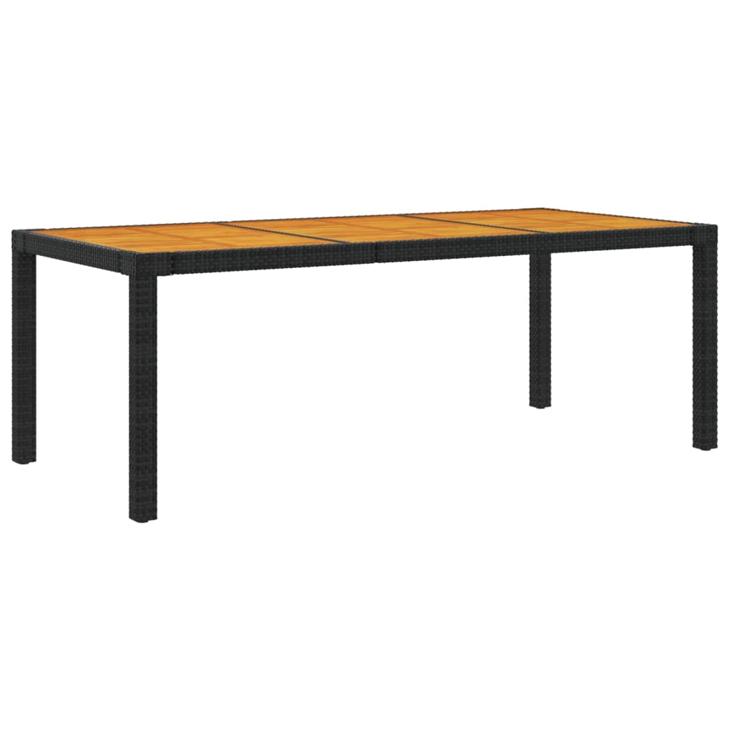 Set mobilier de grădină cu perne, 9 piese, negru, poliratan GartenMobel Dekor