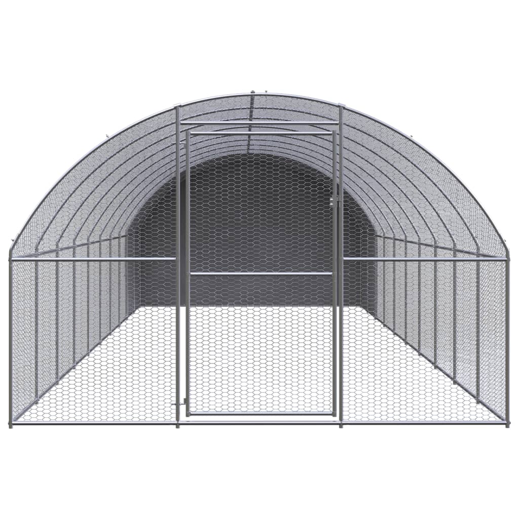 Coteț de găini pentru exterior, 3x10x2 m, oțel zincat GartenMobel Dekor