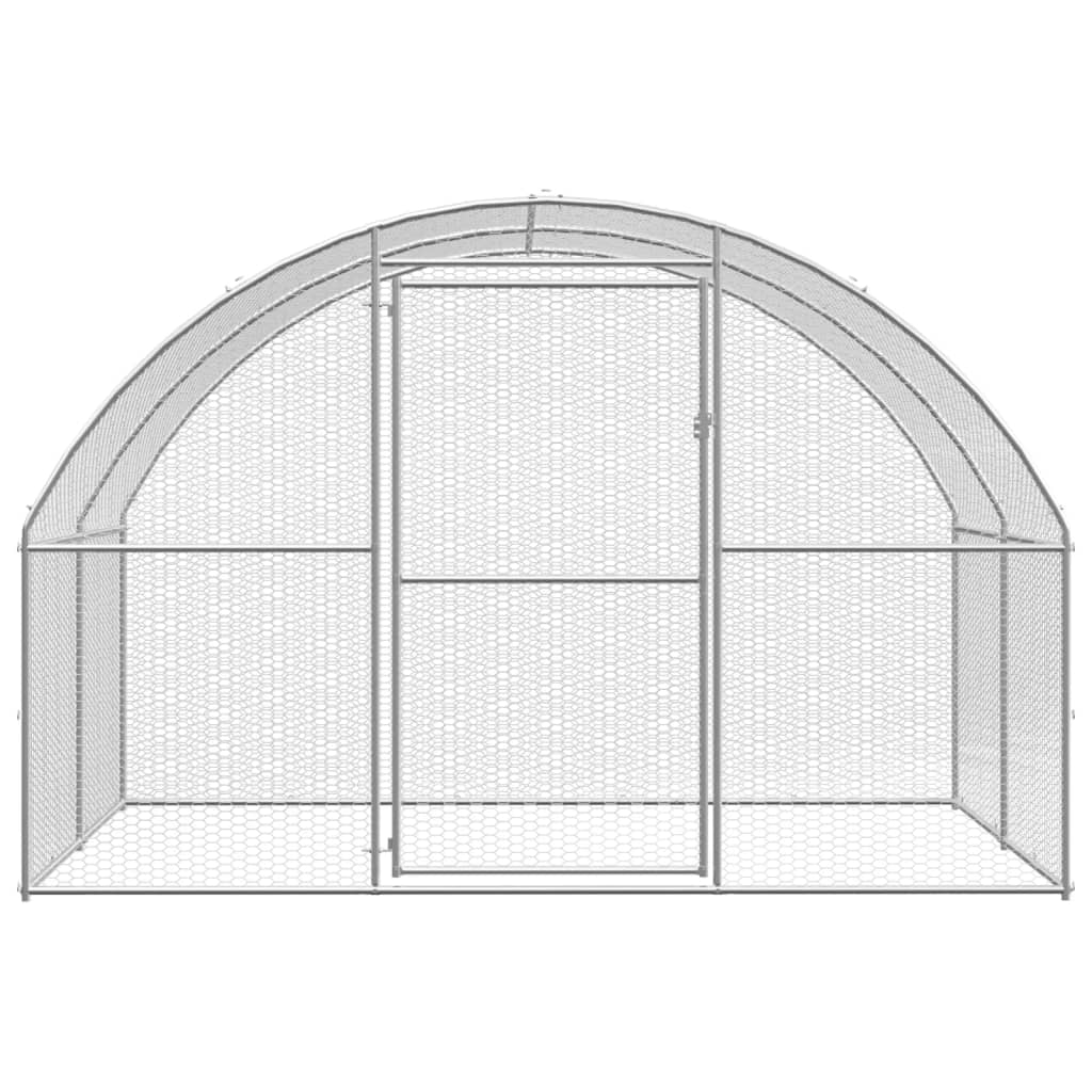 Coteț de găini pentru exterior, 3x20x2 m, oțel zincat GartenMobel Dekor