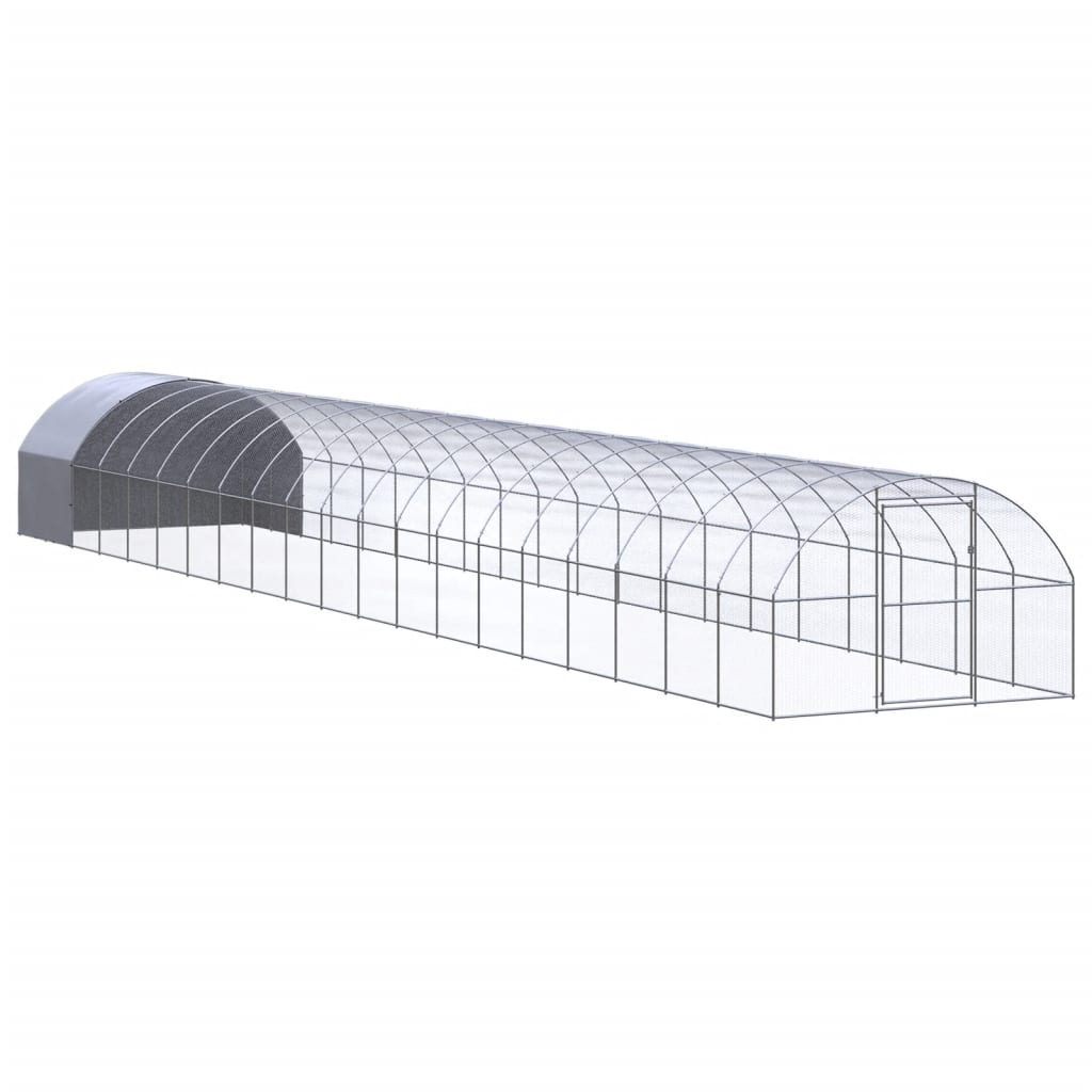 Coteț de găini pentru exterior, 3x20x2 m, oțel zincat GartenMobel Dekor