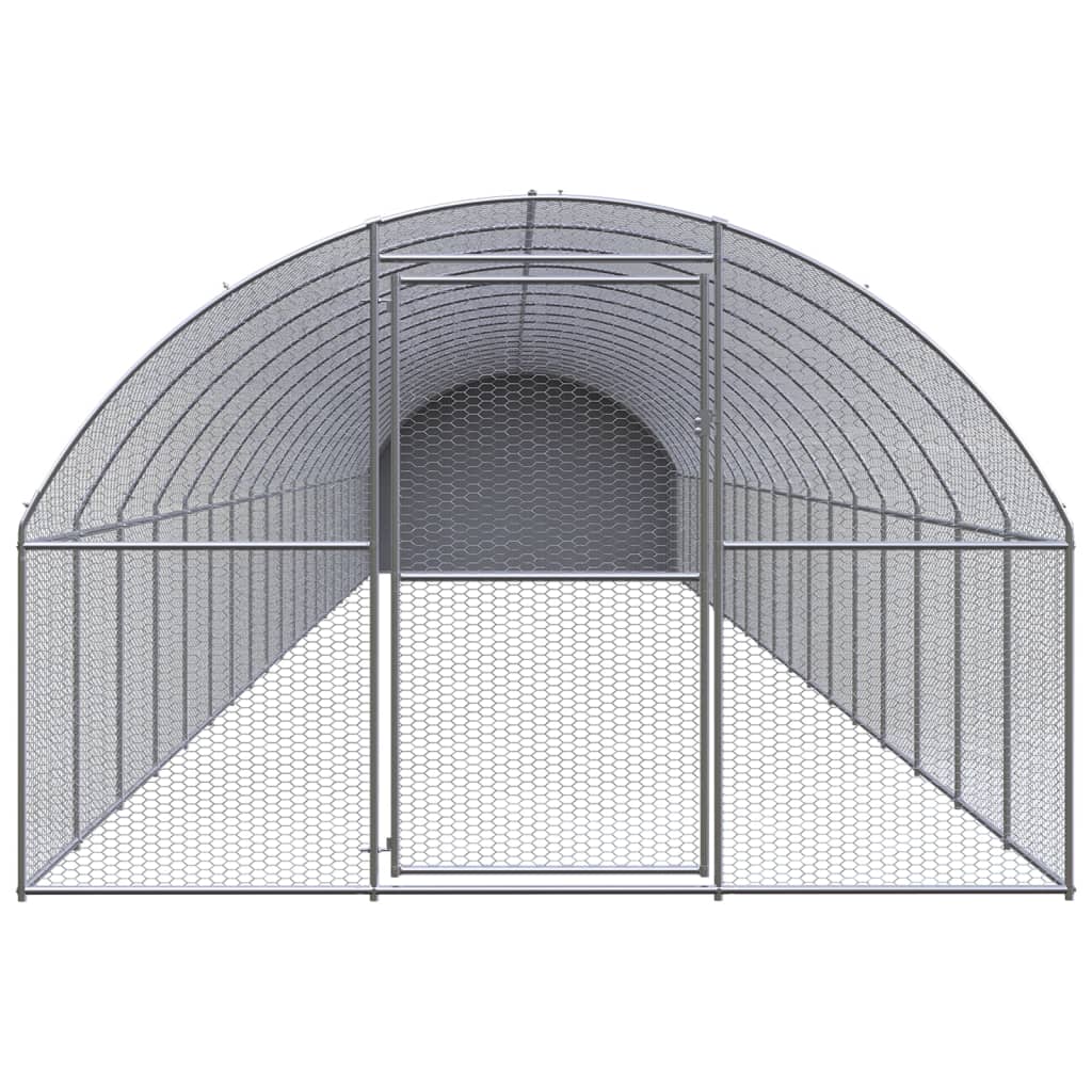 Coteț de găini pentru exterior, 3x20x2 m, oțel zincat GartenMobel Dekor