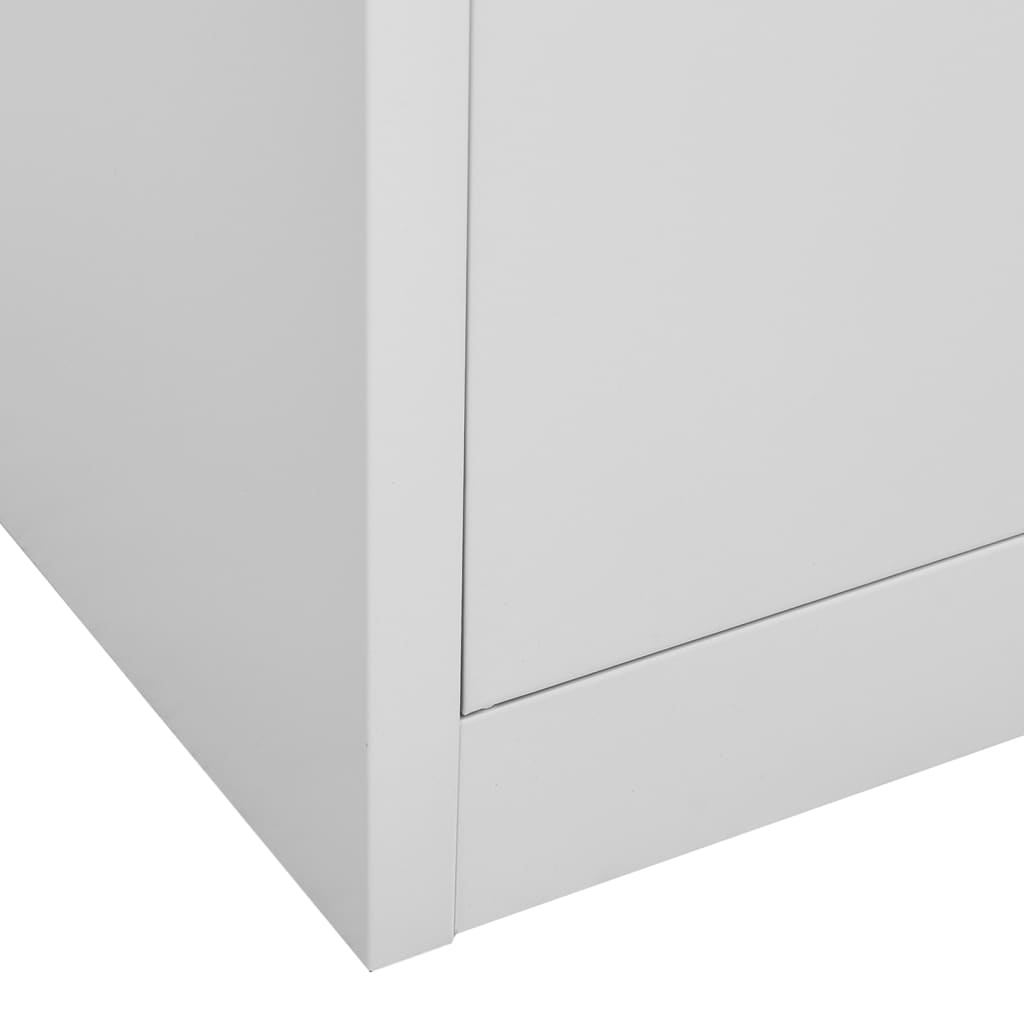 Dulapuri vestiar, 2 buc., gri deschis, 90x45x92,5 cm, oțel GartenMobel Dekor