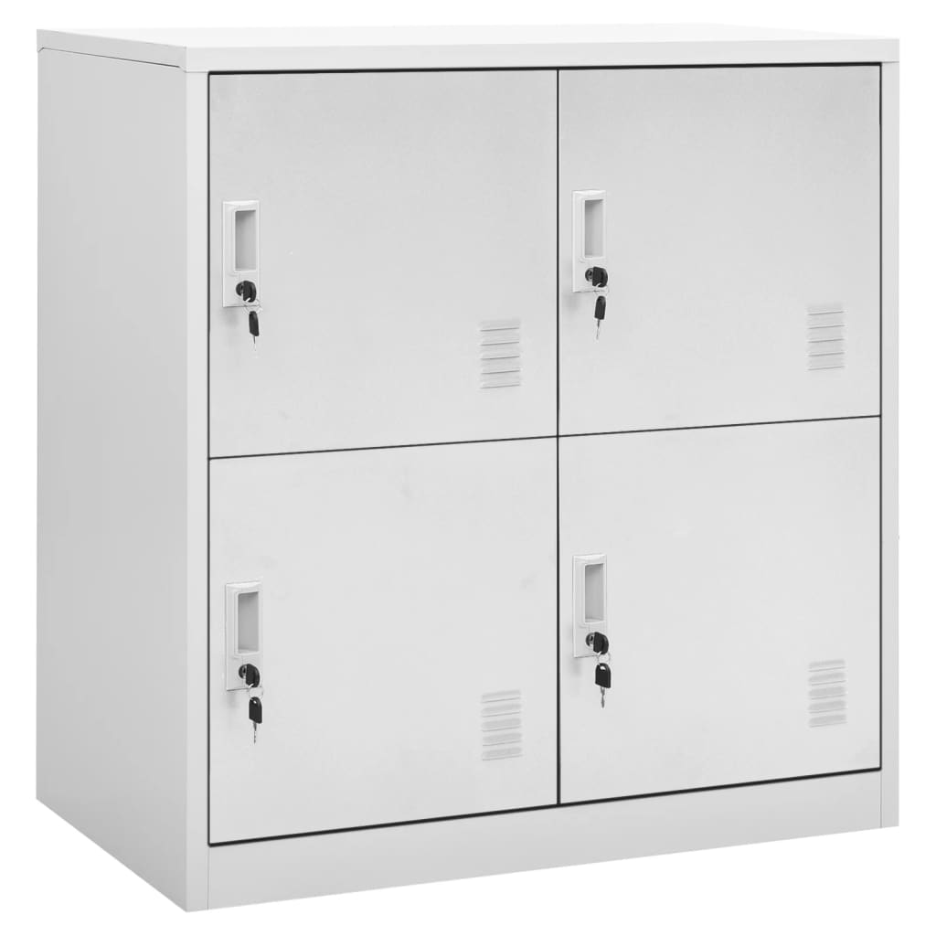 Dulapuri vestiar, 2 buc., gri deschis, 90x45x92,5 cm, oțel GartenMobel Dekor