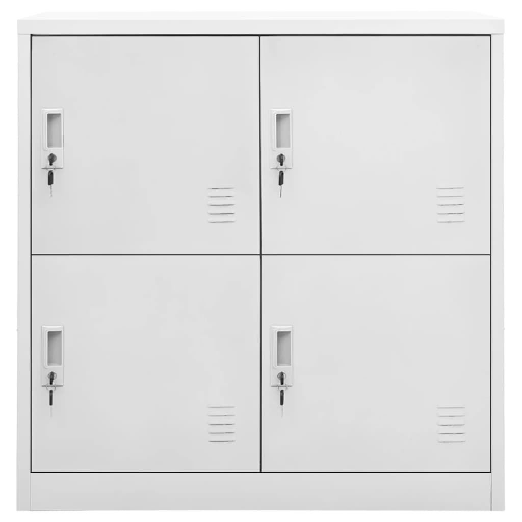 Dulapuri vestiar, 2 buc., gri deschis, 90x45x92,5 cm, oțel GartenMobel Dekor