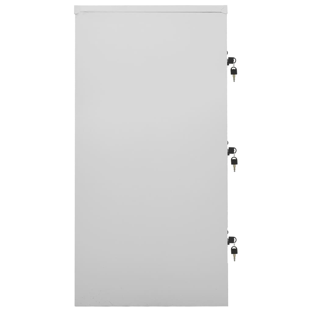 Dulapuri vestiar 2 buc. gri deschis 90x45x92,5 cm oțel GartenMobel Dekor