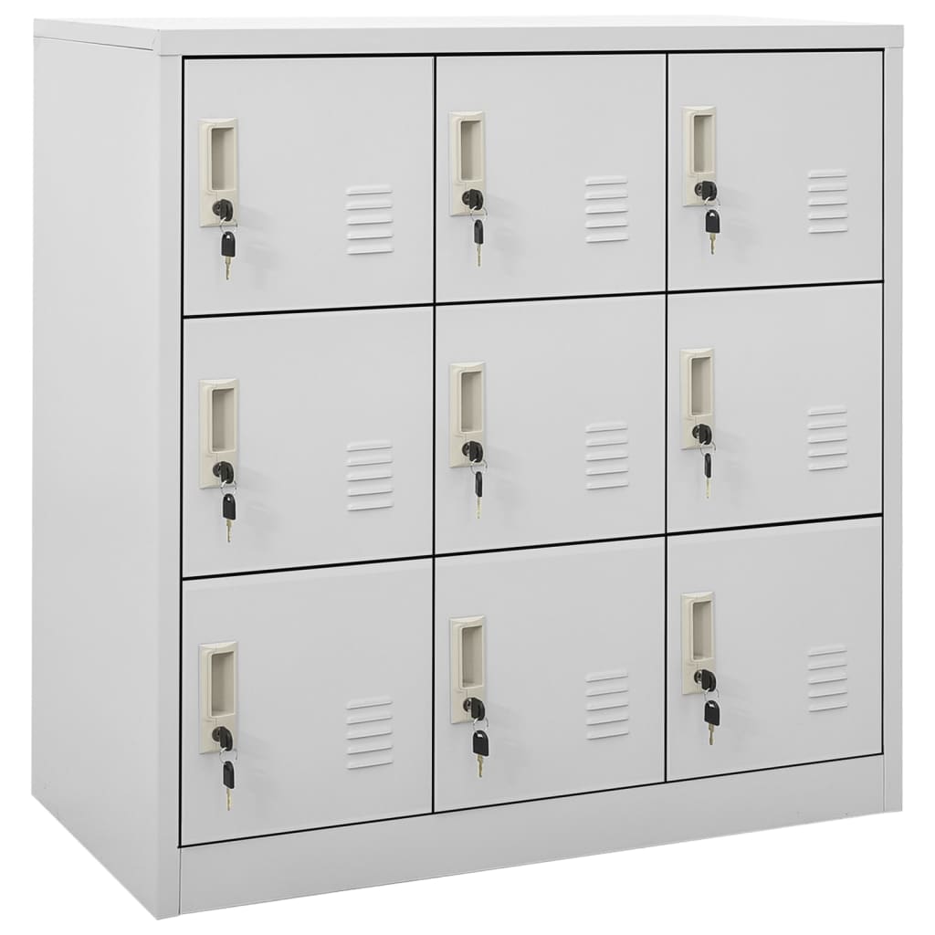 Dulapuri vestiar 2 buc. gri deschis 90x45x92,5 cm oțel GartenMobel Dekor