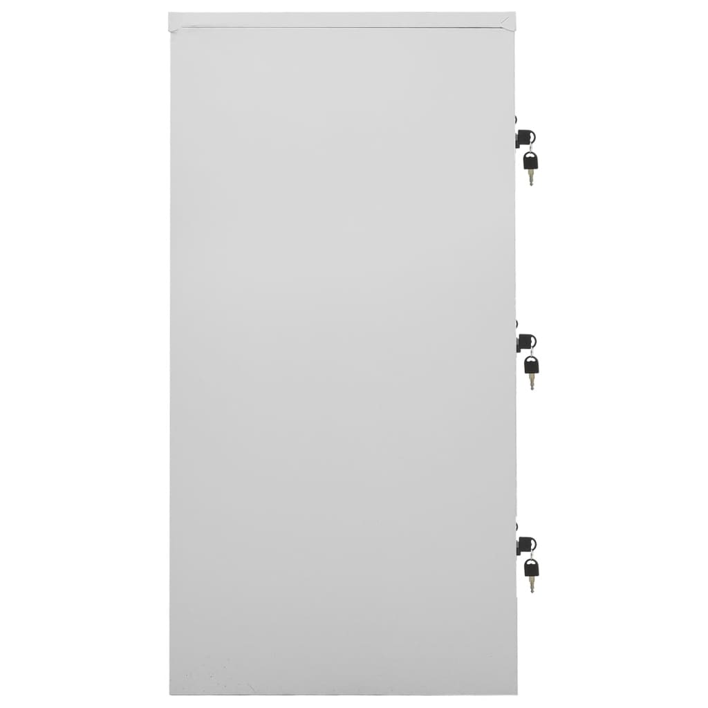 Dulapuri vestiar 2 buc. gri deschis și roșu 90x45x92,5 cm oțel GartenMobel Dekor