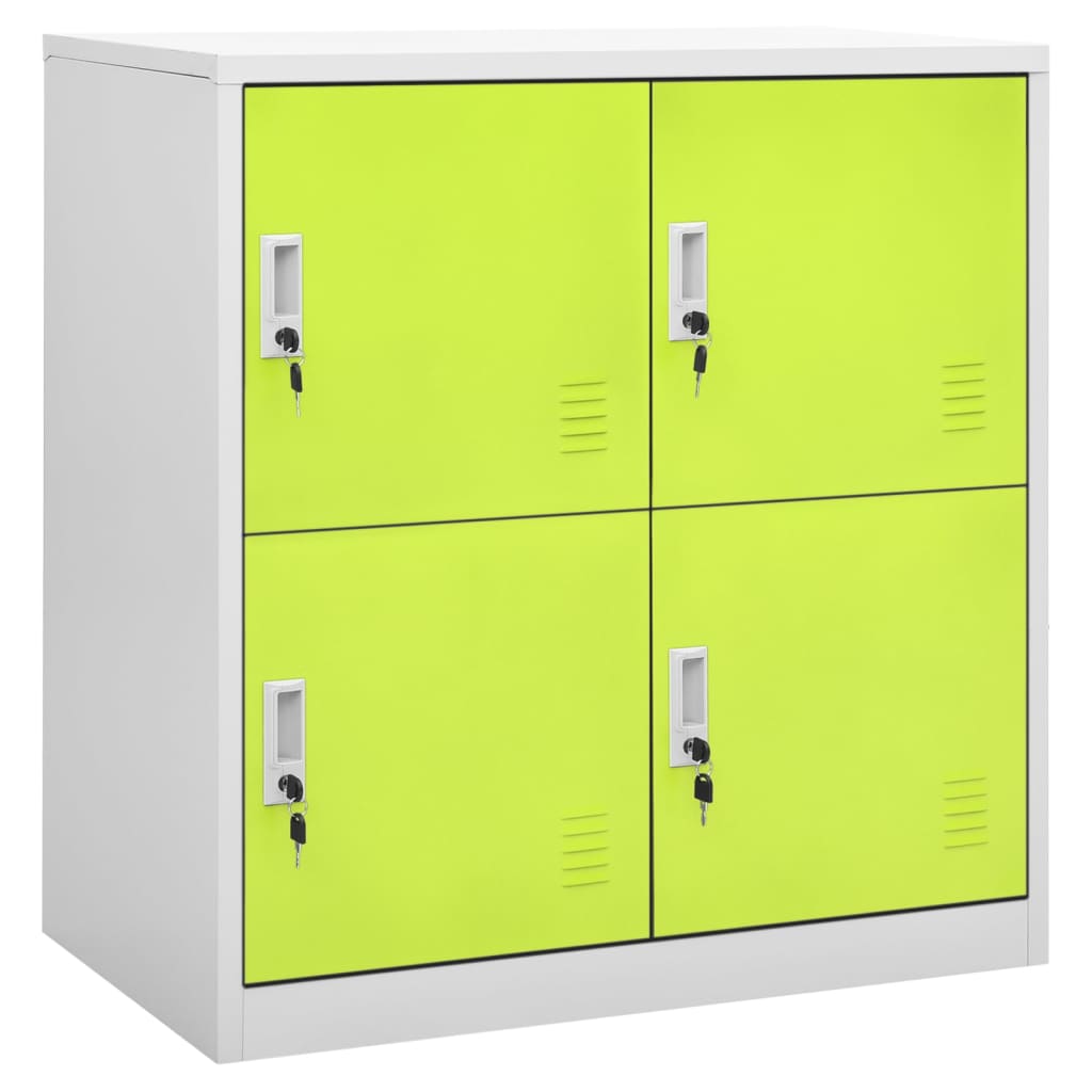 Dulapuri vestiar 2 buc. gri deschis și verde 90x45x92,5 cm oțel GartenMobel Dekor