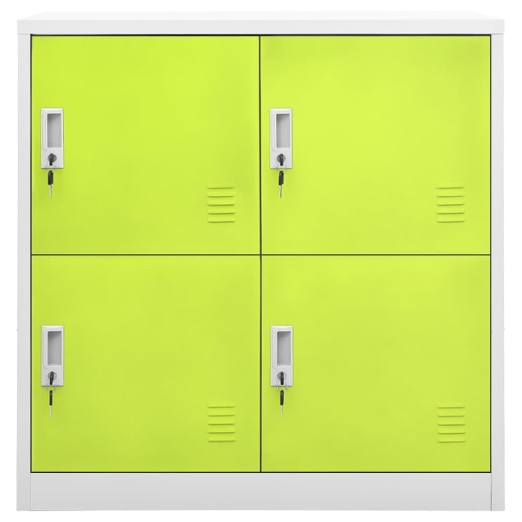 Dulapuri vestiar 2 buc. gri deschis și verde 90x45x92,5 cm oțel GartenMobel Dekor