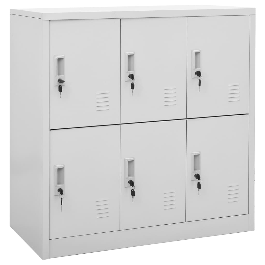 Dulapuri vestiar 5 buc. gri deschis 90x45x92,5 cm oțel GartenMobel Dekor