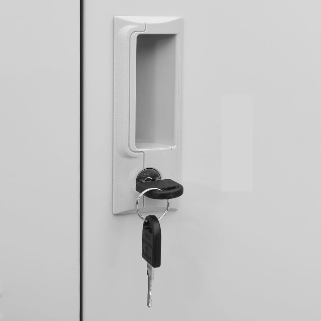 Dulapuri vestiar 5 buc. gri deschis 90x45x92,5 cm oțel GartenMobel Dekor