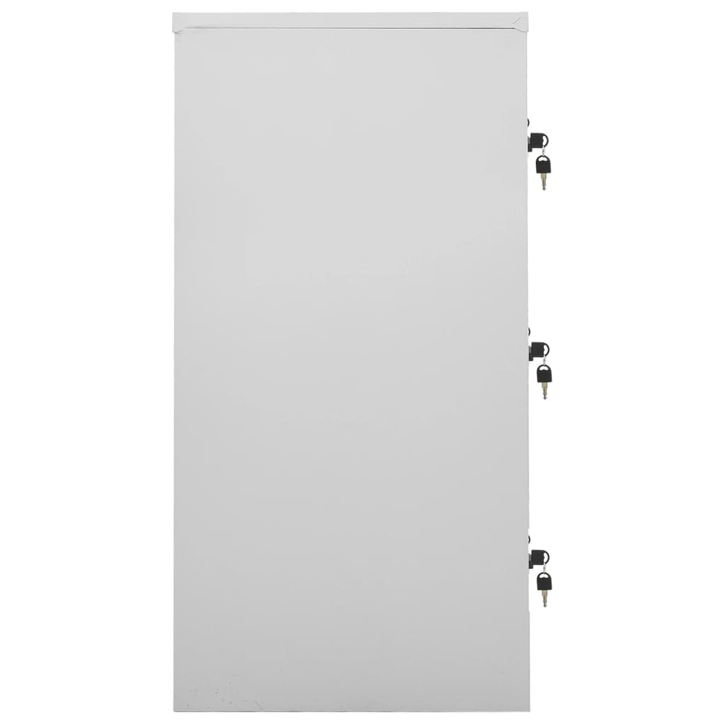 Dulapuri vestiar 5 buc. gri deschis/albastru 90x45x92,5 cm oțel GartenMobel Dekor
