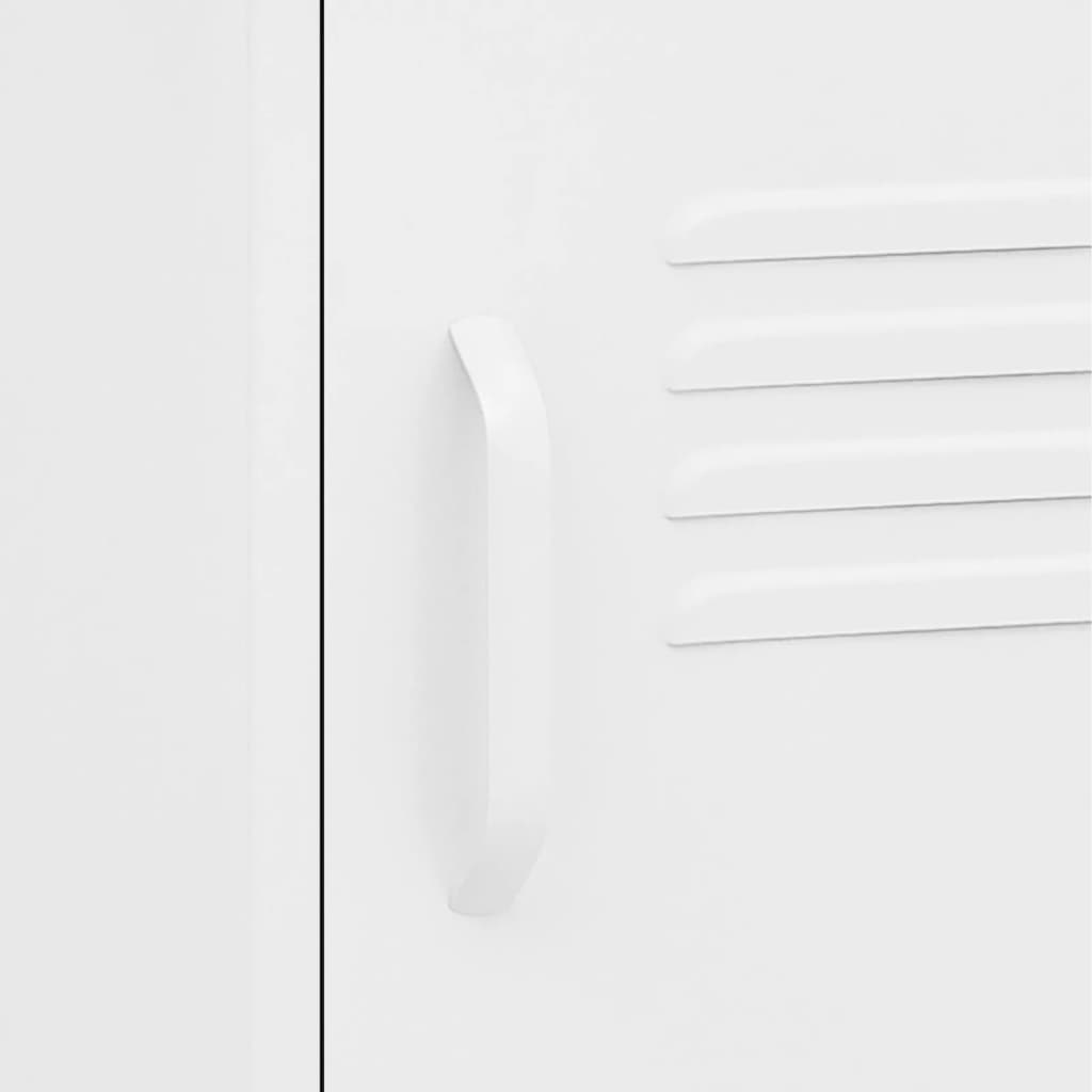 Noptiere, 2 buc., alb, 35x35x51 cm, oțel GartenMobel Dekor