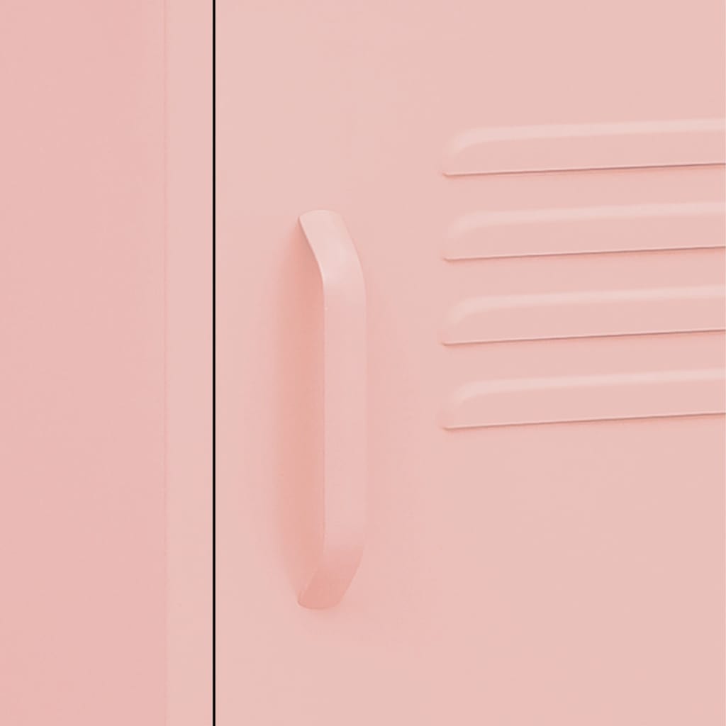 Noptiere, 2 buc., roz, 35x35x51 cm, oțel GartenMobel Dekor