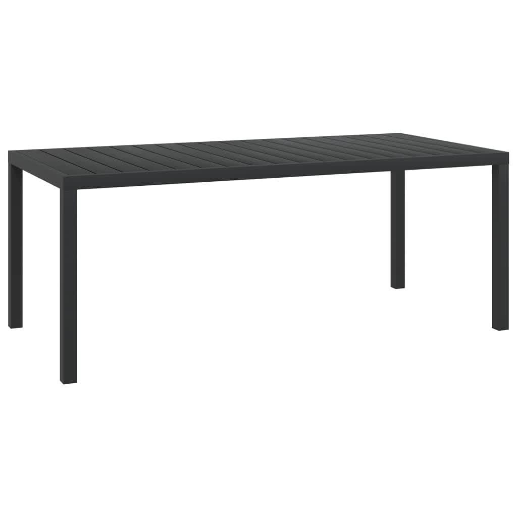 Set mobilier de grădină cu perne, 9 piese, negru, poliratan GartenMobel Dekor