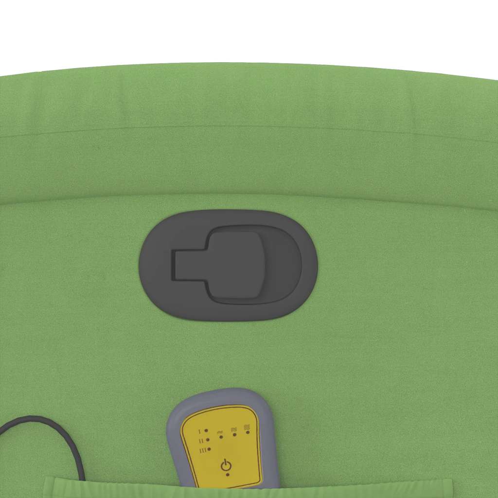 Fotoliu de masaj cu ridicare, verde deschis, catifea GartenMobel Dekor