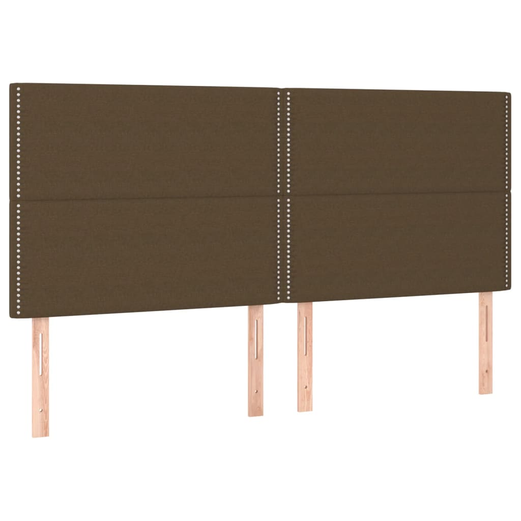 Pat box spring cu saltea, maro închis, 160x200 cm, textil GartenMobel Dekor