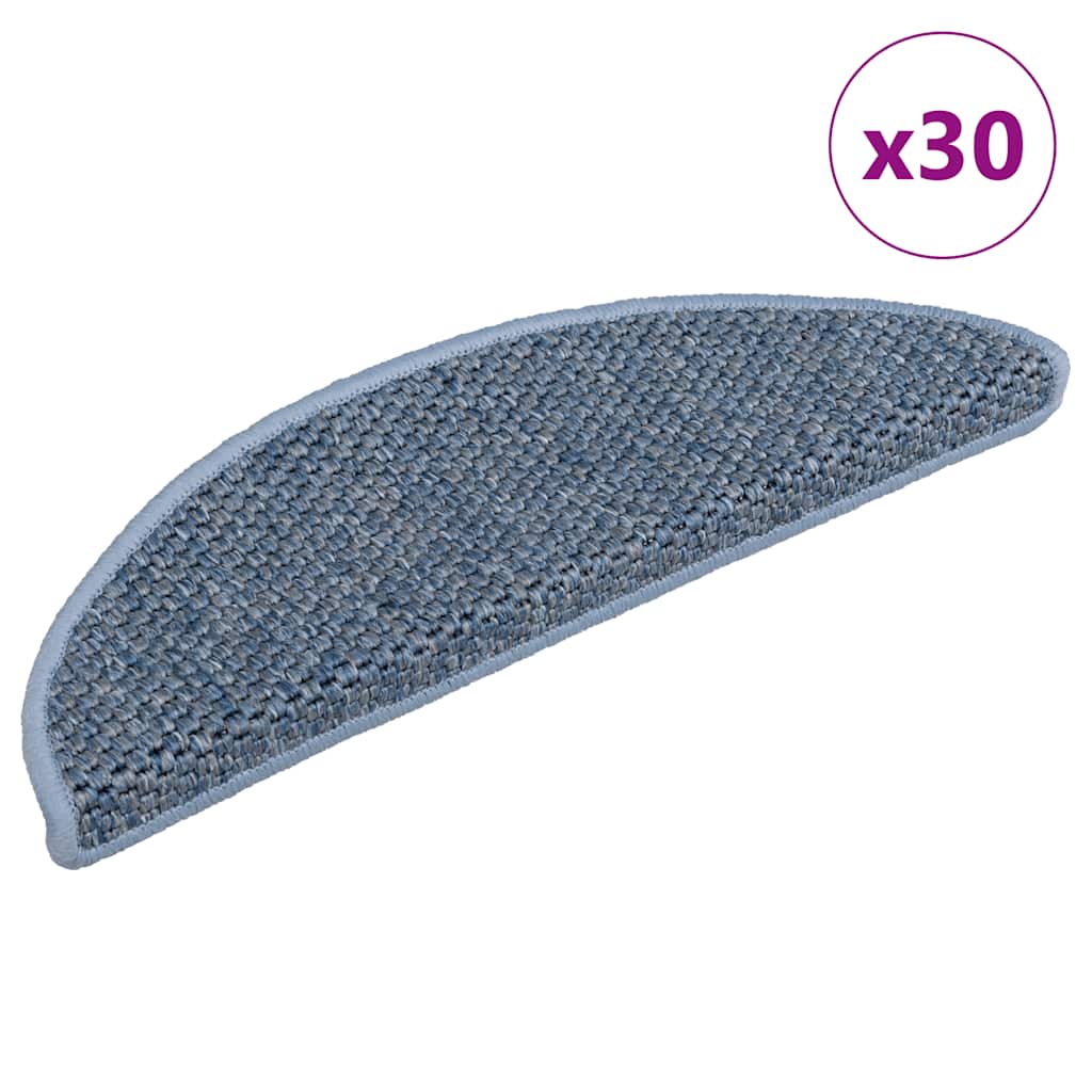 Covoraș scări autoadeziv 30 buc. albastru, 56x17x3 aspect sisal GartenMobel Dekor