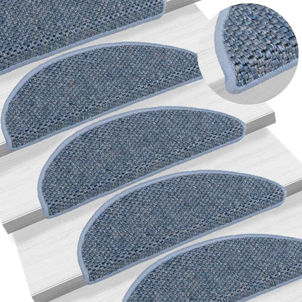 Covoraș scări autoadeziv 30 buc. albastru, 56x17x3 aspect sisal GartenMobel Dekor