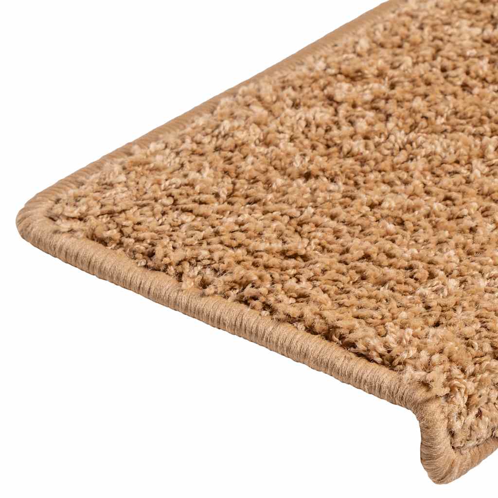 Covorașe pentru scări, 20 buc., 65x21x4 cm, bej, cu margini dreptunghiulare GartenMobel Dekor