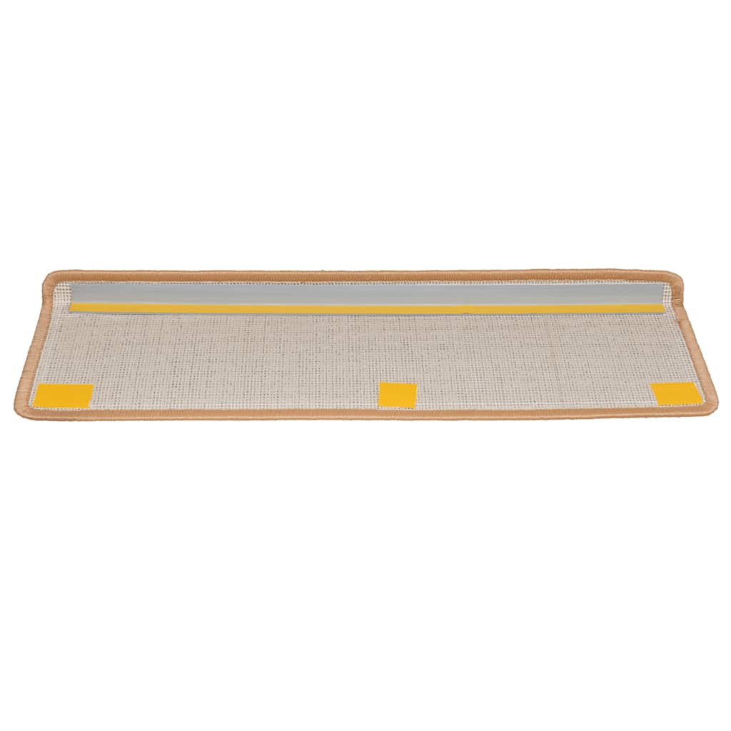 Covorașe pentru scări, 20 buc., 65x21x4 cm, bej, cu margini dreptunghiulare GartenMobel Dekor