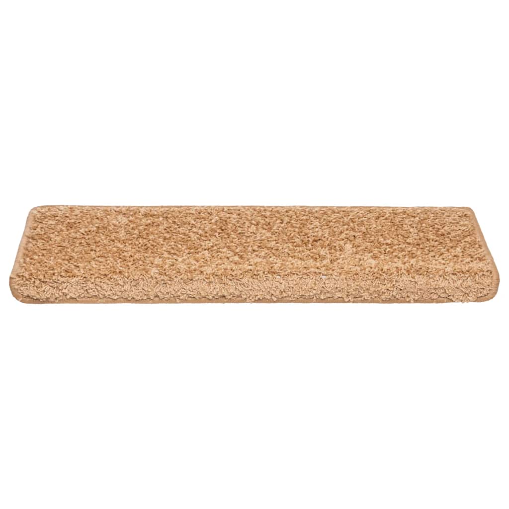 Covorașe pentru scări, 20 buc., 65x21x4 cm, bej, cu margini dreptunghiulare GartenMobel Dekor